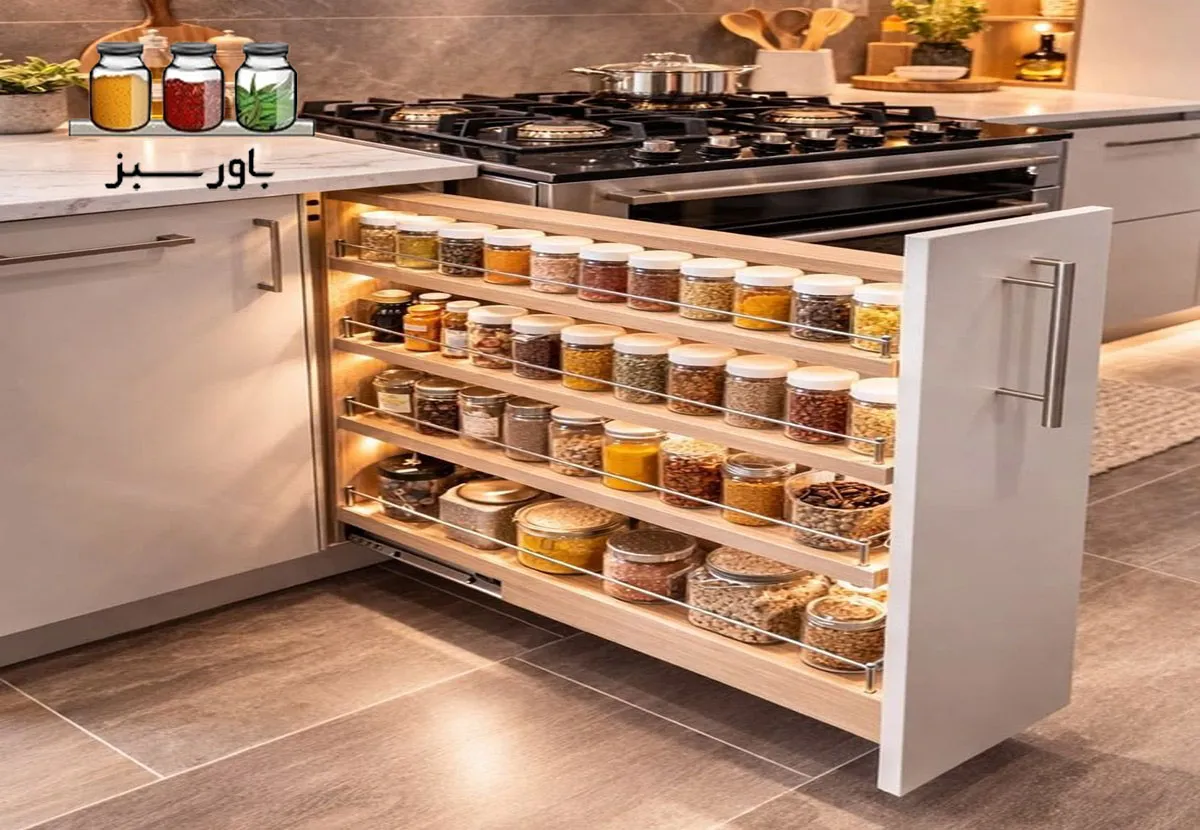 نگهداری ادویه کنار اجاق گاز